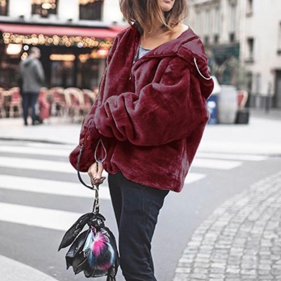 Fuzzy jacket pull over - Picture 2 of 3